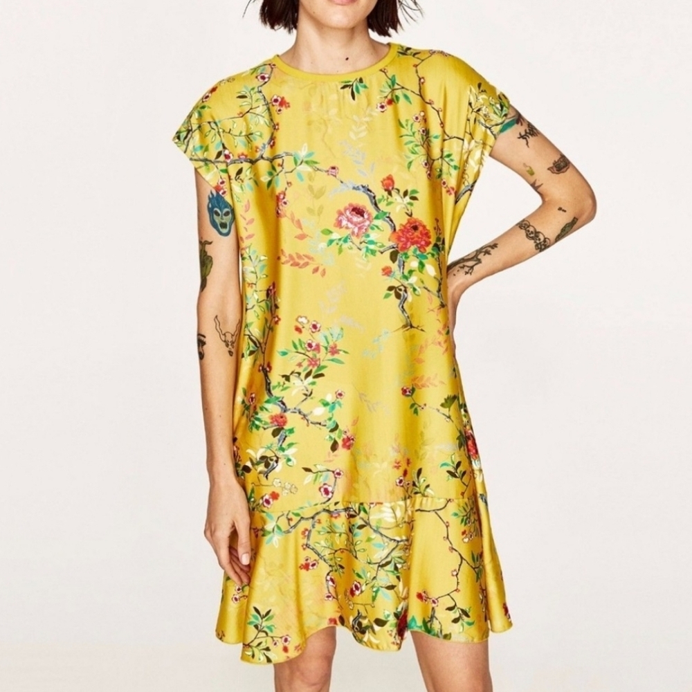 Zara yellow summer dress